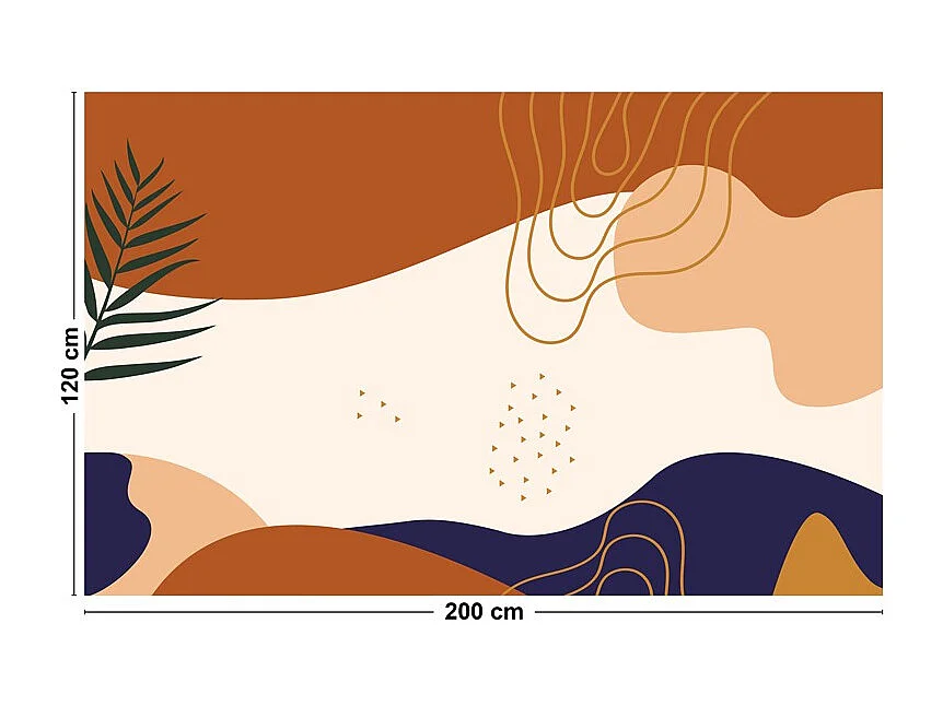 Tapis antidérapant - Dune - vinyle - int./ext. - Beige - 120x200cm