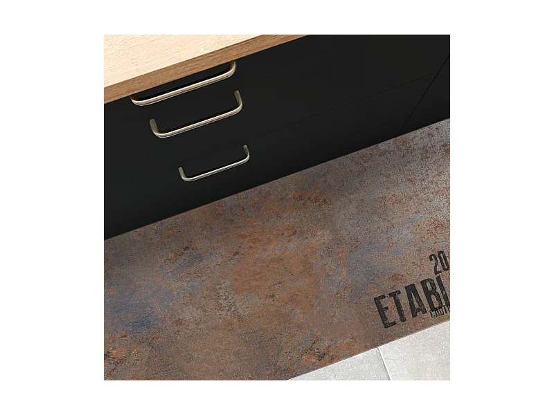 Tapis antidérapant - Full Metal - vinyle - int./ext. - Marron - 50x200cm