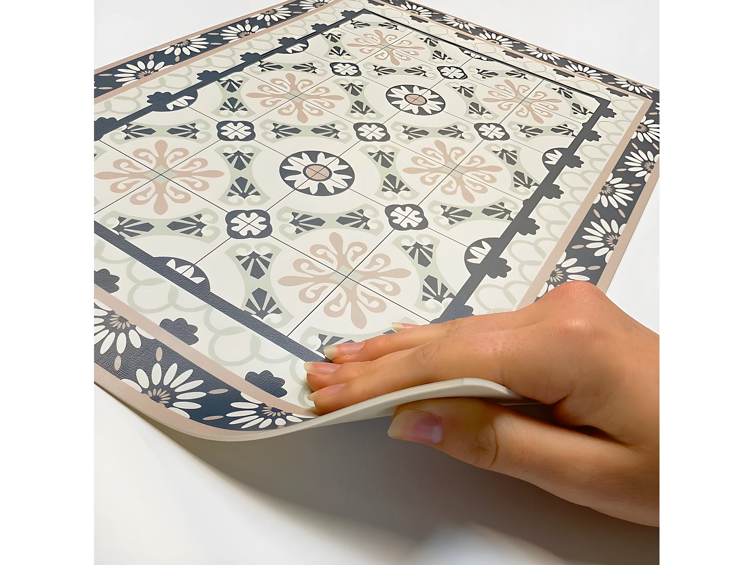 Lot de 4 sets de table L 40xl 30cm - Carreaux de Ciment Léonie - Vinyle