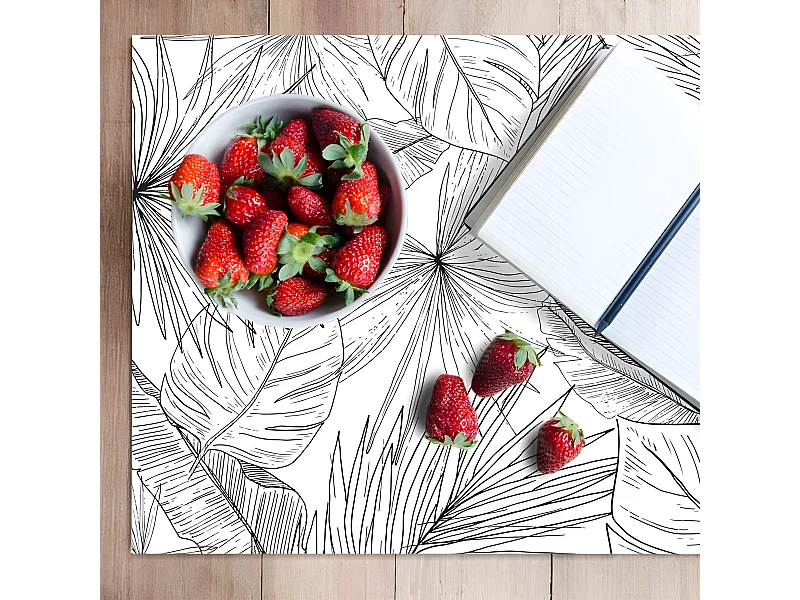 Lot de 4 sets de table L 40xl 30cm - Lämnar Svart - Vinyle