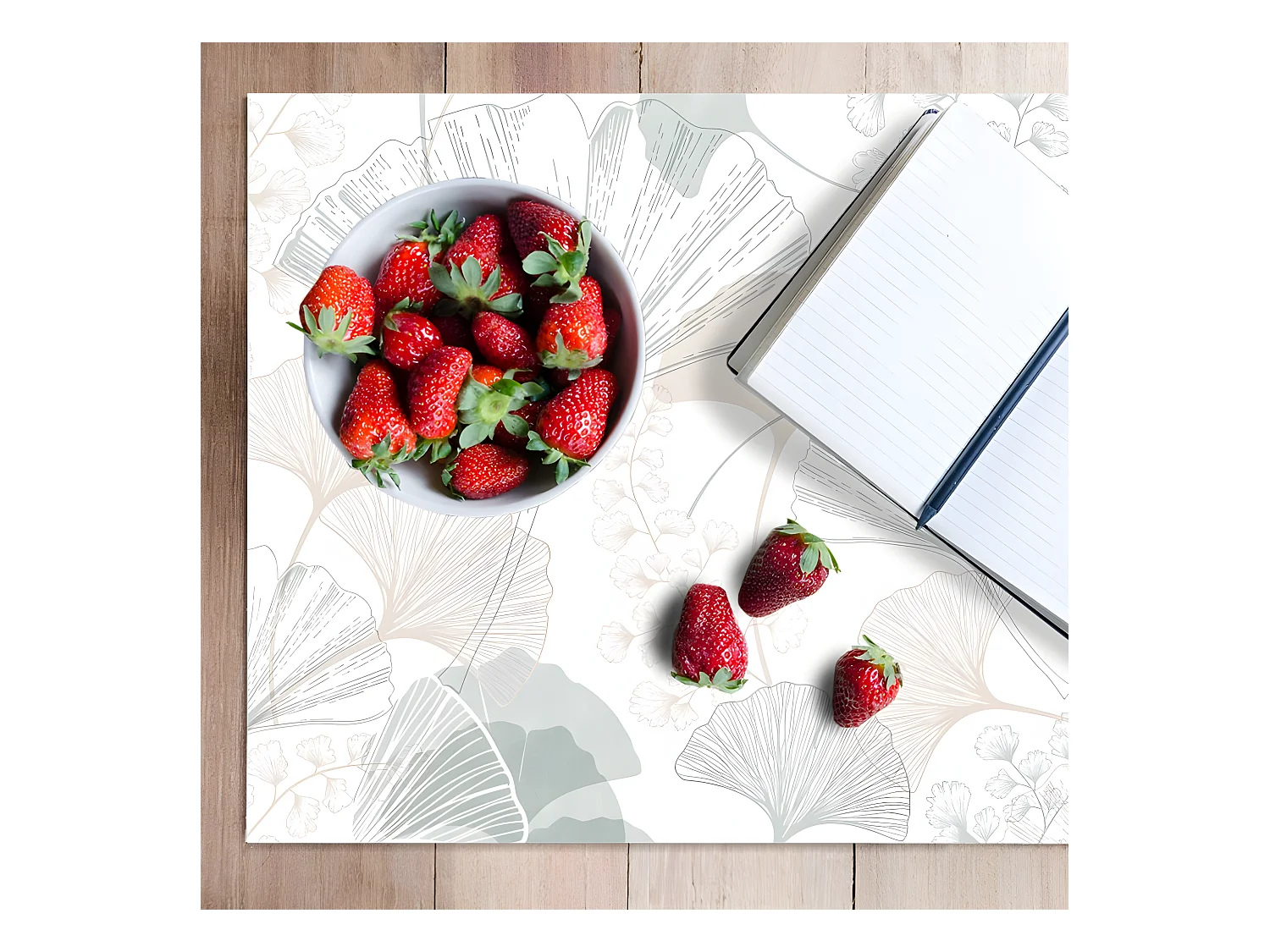 Lot de 4 sets de table L 40xl 30cm - Gingko - Vinyle