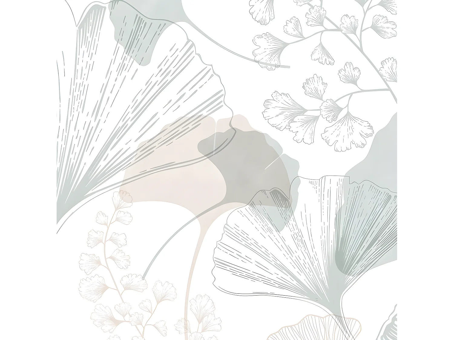 Lot de 4 sets de table L 40xl 30cm - Gingko - Vinyle