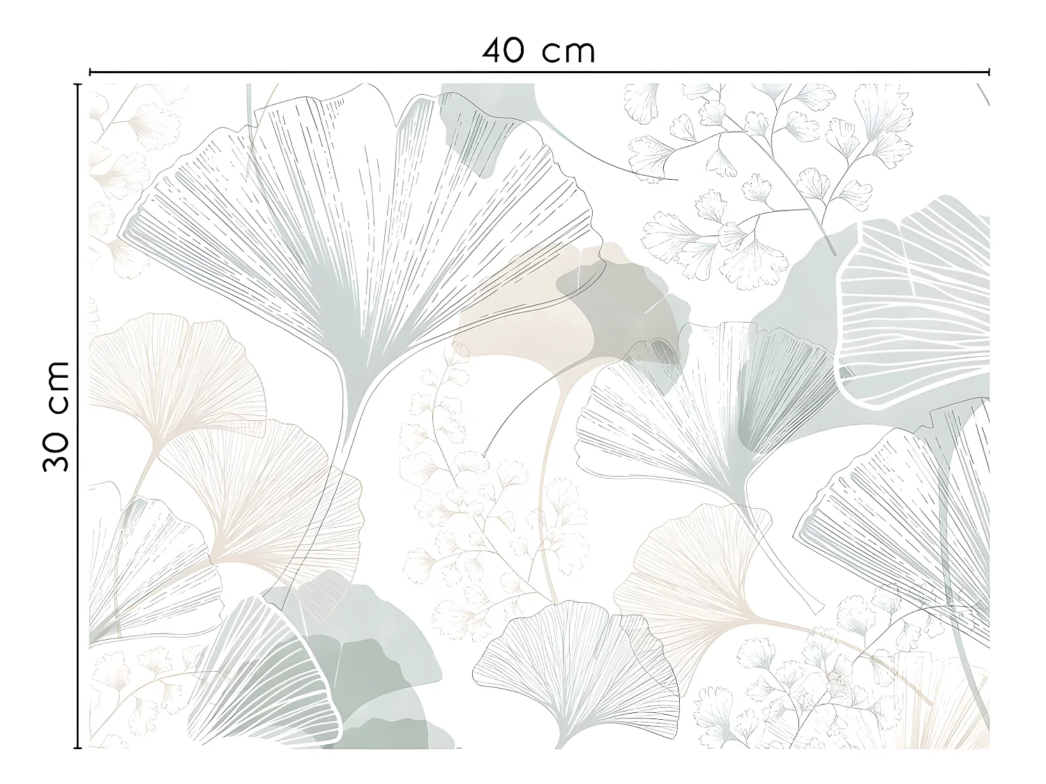 Lot de 4 sets de table L 40xl 30cm - Gingko - Vinyle