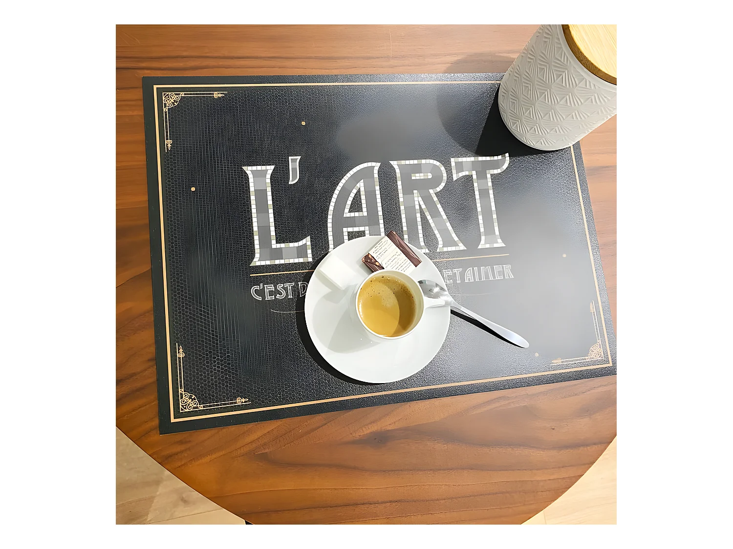 Lot de 4 sets de table L 40xl 30cm - Art Rétro - Vinyle