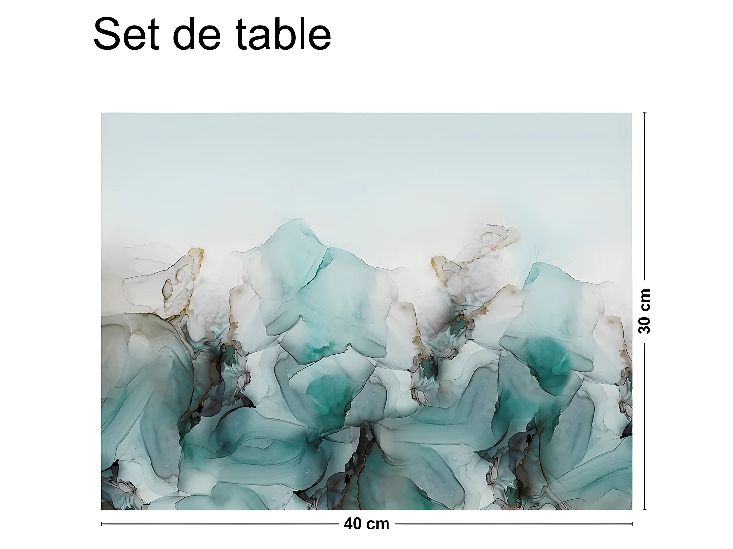 Lot de 4 sets de table L 40xl 30cm - Fluid-Art - Vinyle