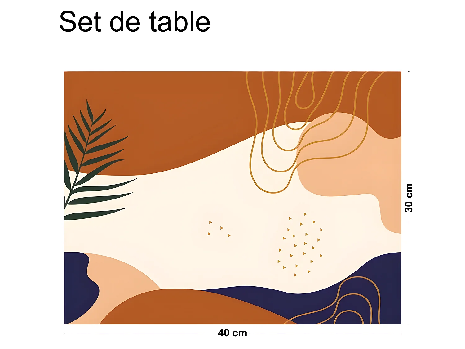 Lot de 4 sets de table L 40xl 30cm - Dune - Vinyle
