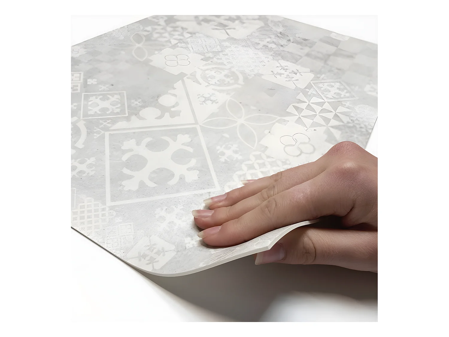 Lot de 4 sets de table L 40xl 30cm - Ciment style Béton usé - Vinyle