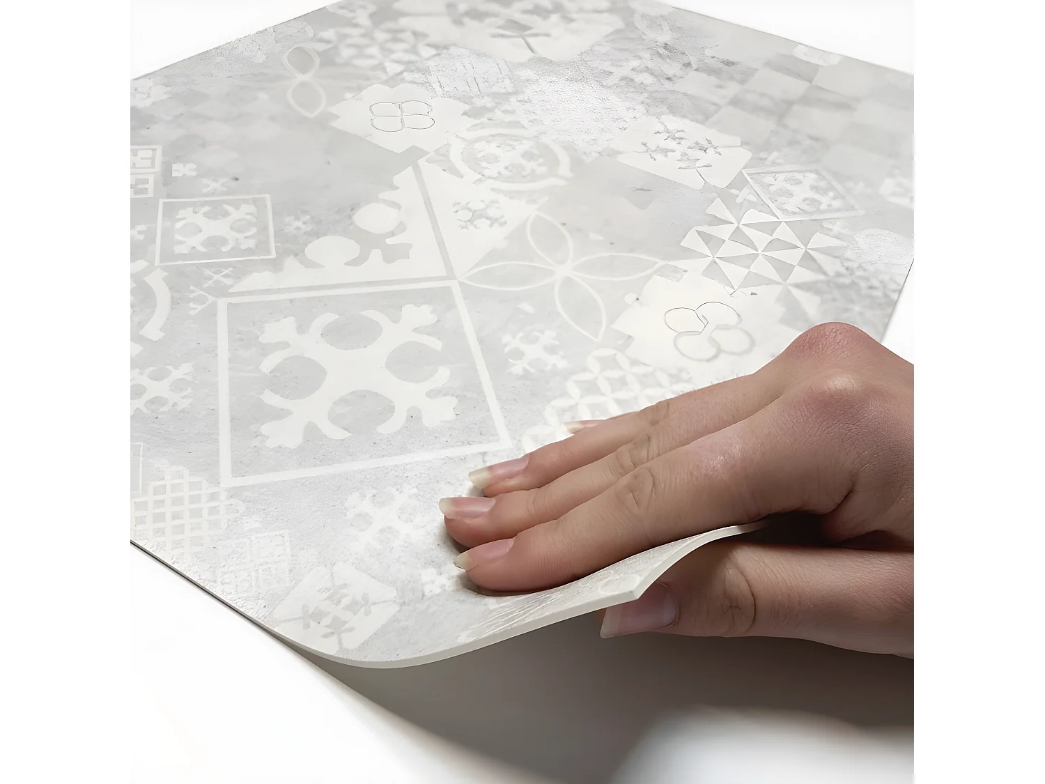 Lot de 4 sets de table L 40xl 30cm - Ciment style Béton usé - Vinyle