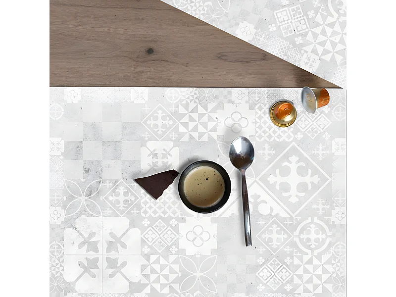 Lot de 4 sets de table L 40xl 30cm - Ciment style Béton usé - Vinyle