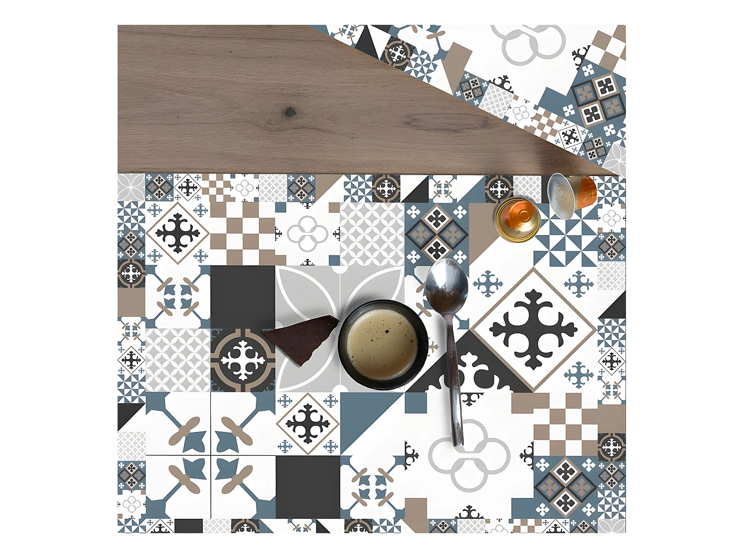 Lot de 4 sets de table L 40xl 30cm - Ciment style Dulce - Vinyle