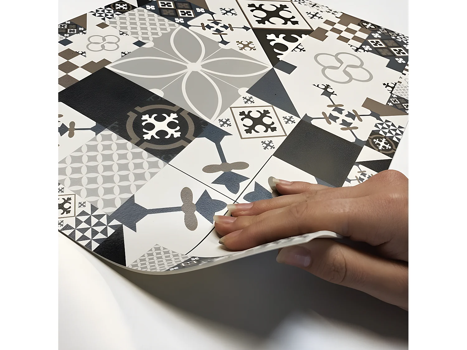 Lot de 4 sets de table L 40xl 30cm - Ciment style Dulce - Vinyle