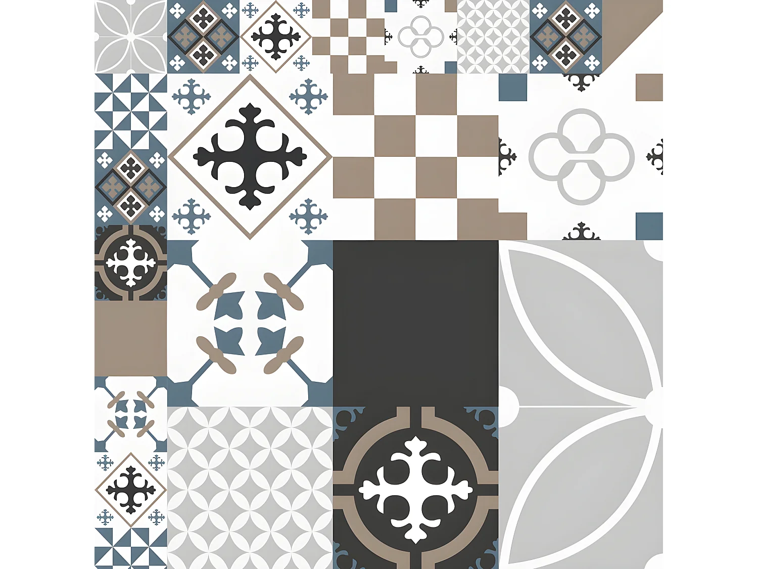 Lot de 4 sets de table L 40xl 30cm - Ciment style Dulce - Vinyle