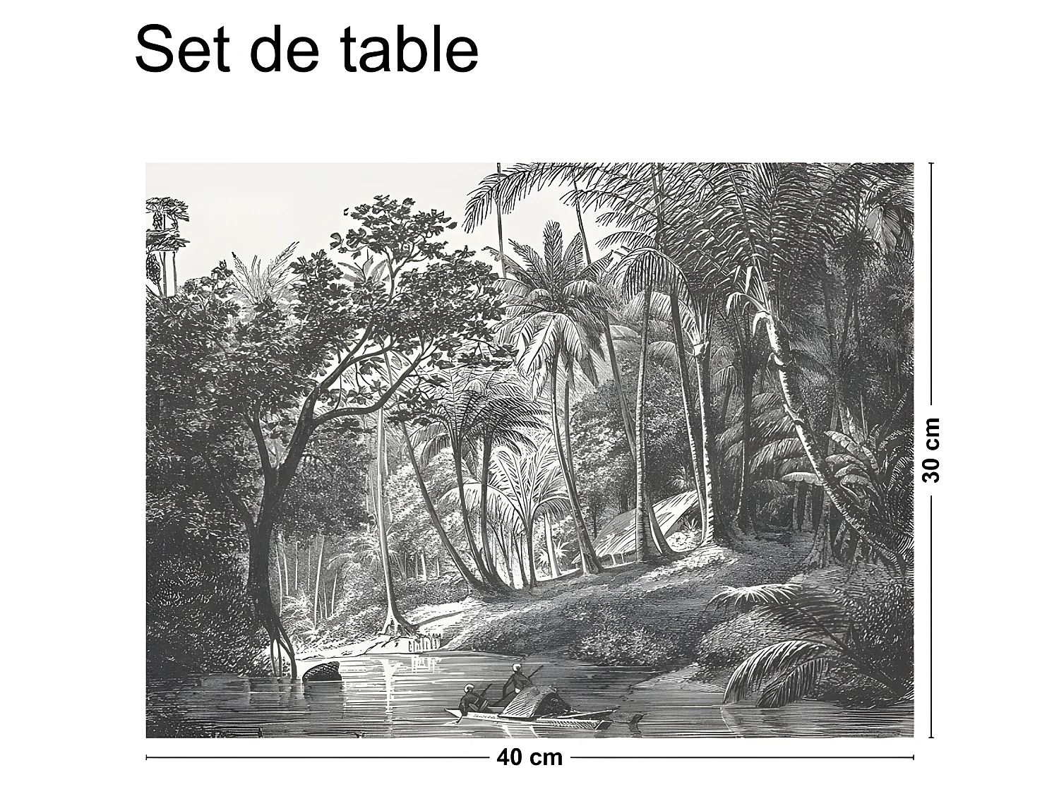 Lot de 4 sets de table L 40xl 30cm - Tambapanni - Vinyle
