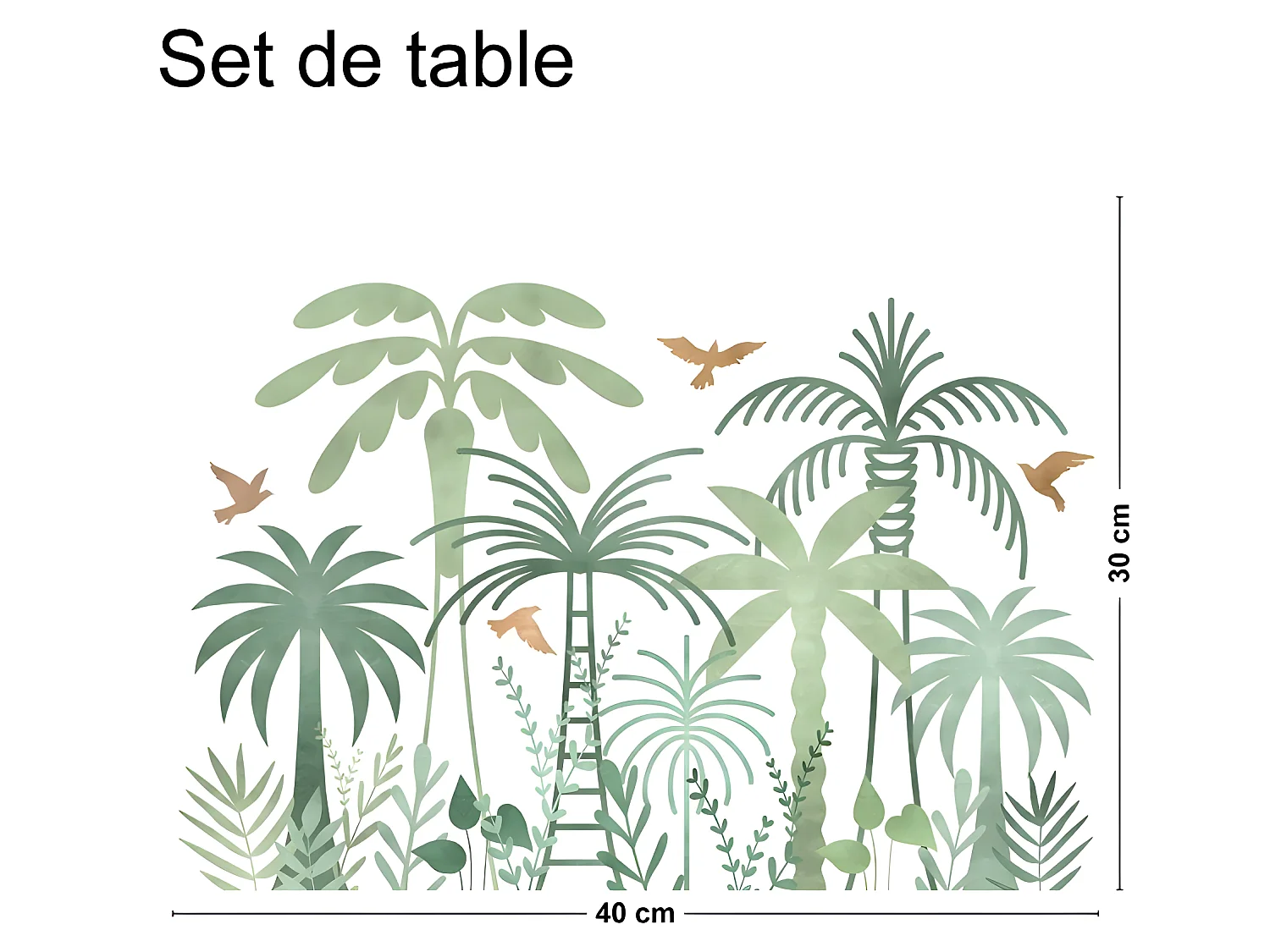 Lot de 4 sets de table L 40xl 30cm - Assomada - Vinyle