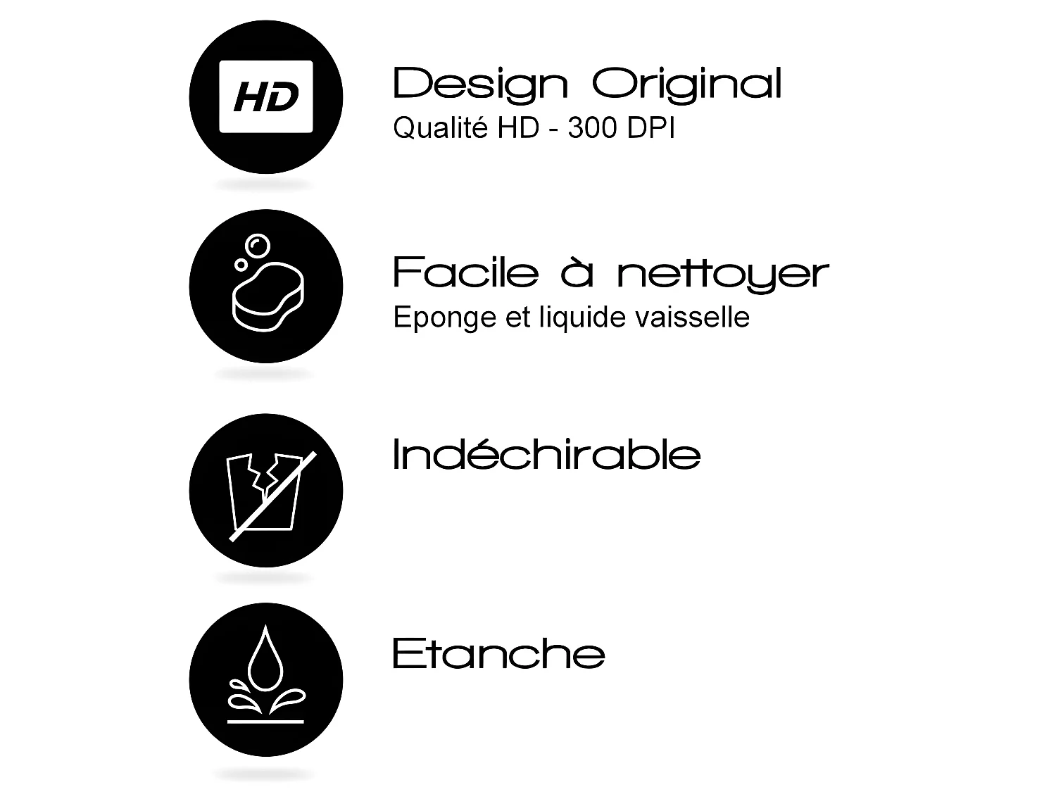 Lot de 4 sets de table L 40xl 30cm - Just Ciment Dulce - Vinyle