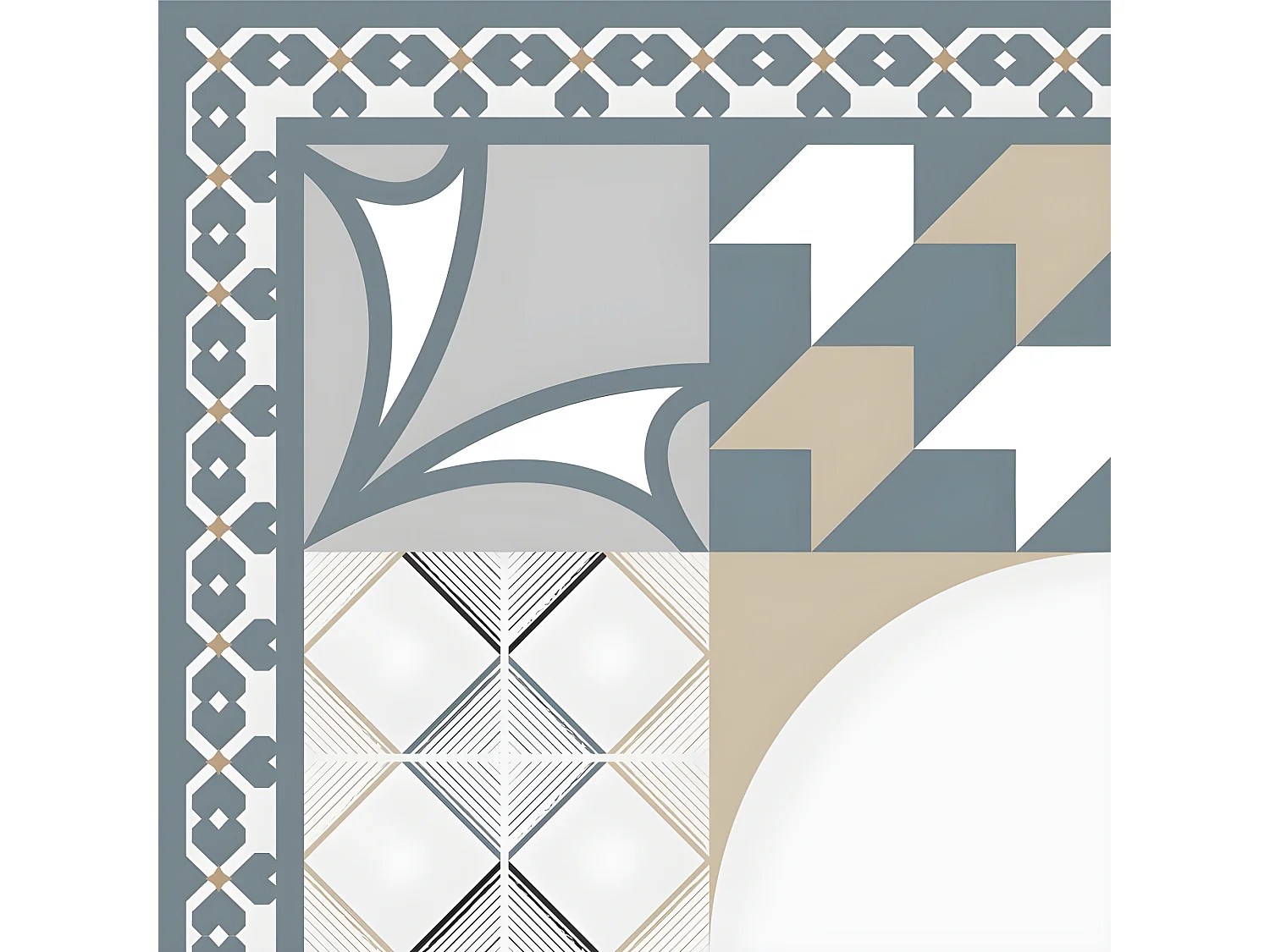 Lot de 4 sets de table L 40xl 30cm - Just Ciment Dulce - Vinyle