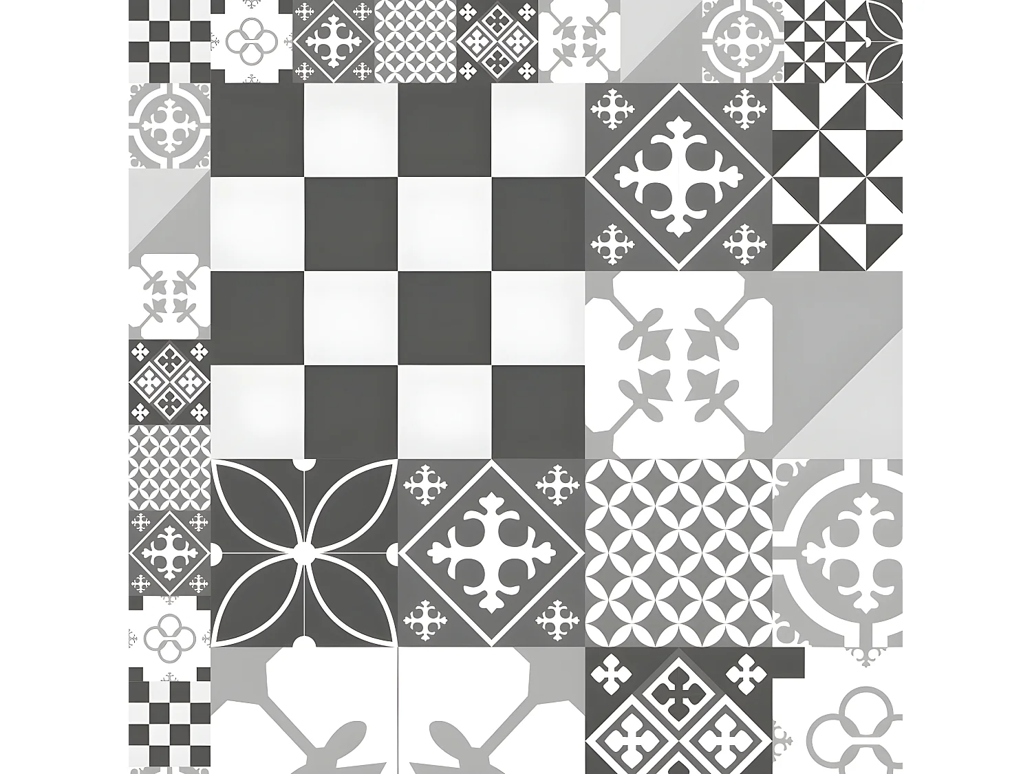 Lot de 4 sets de table L 40xl 30cm - Ciment Style Gris - Vinyle