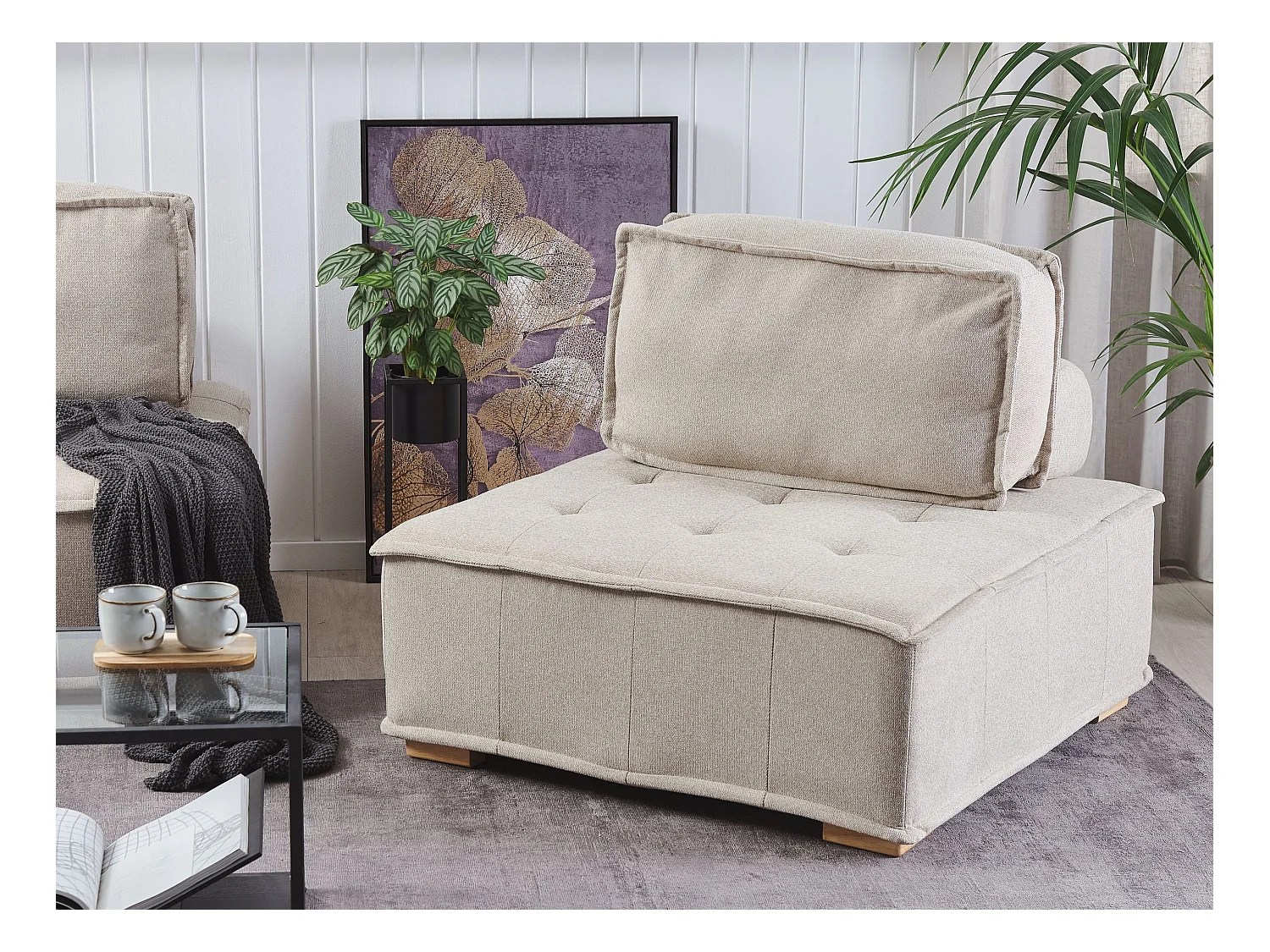 Módulo de cadeira TIBRO Tecido Creme claro