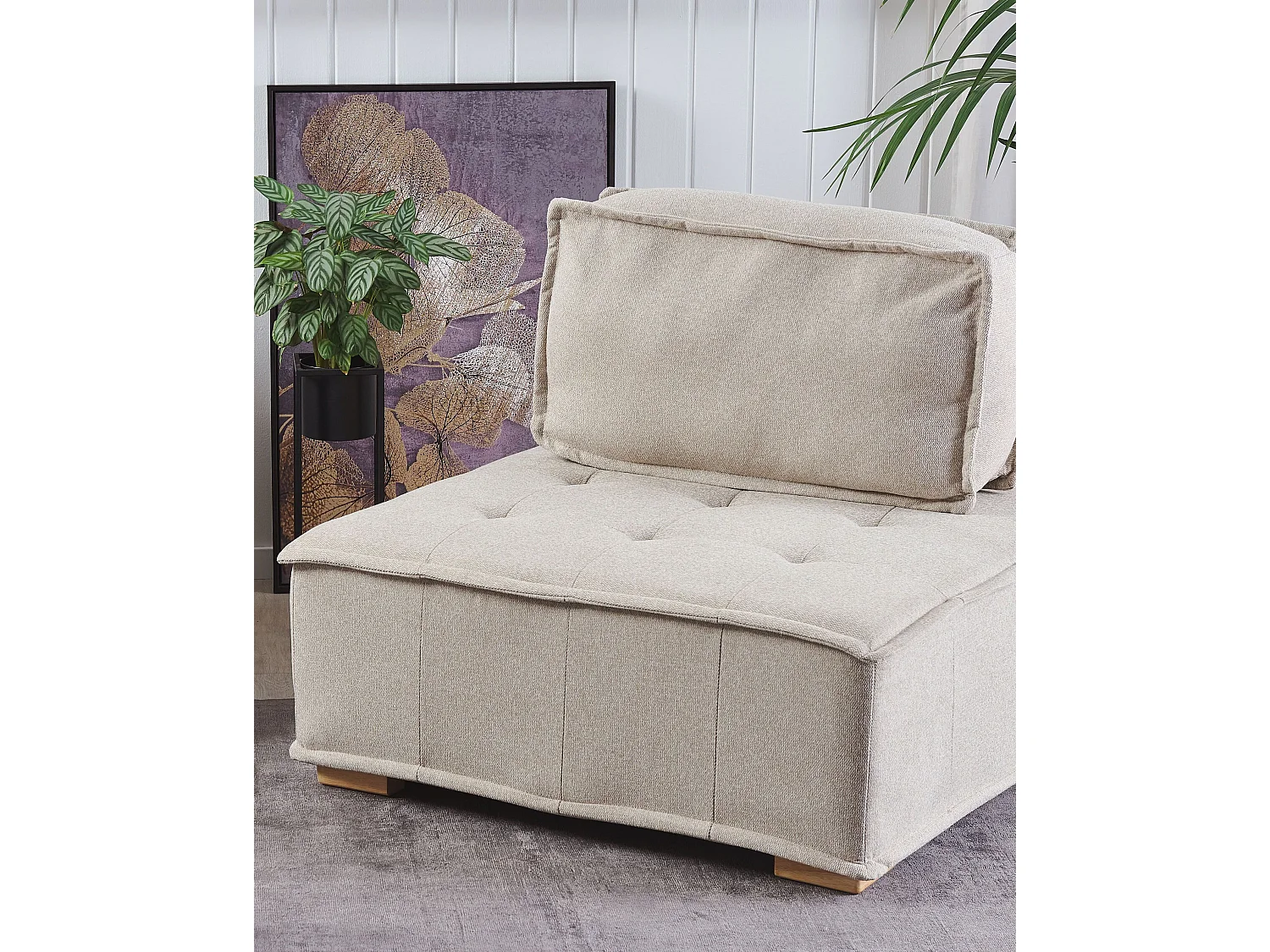 Module fauteuil TIBRO Tissu Beige clair