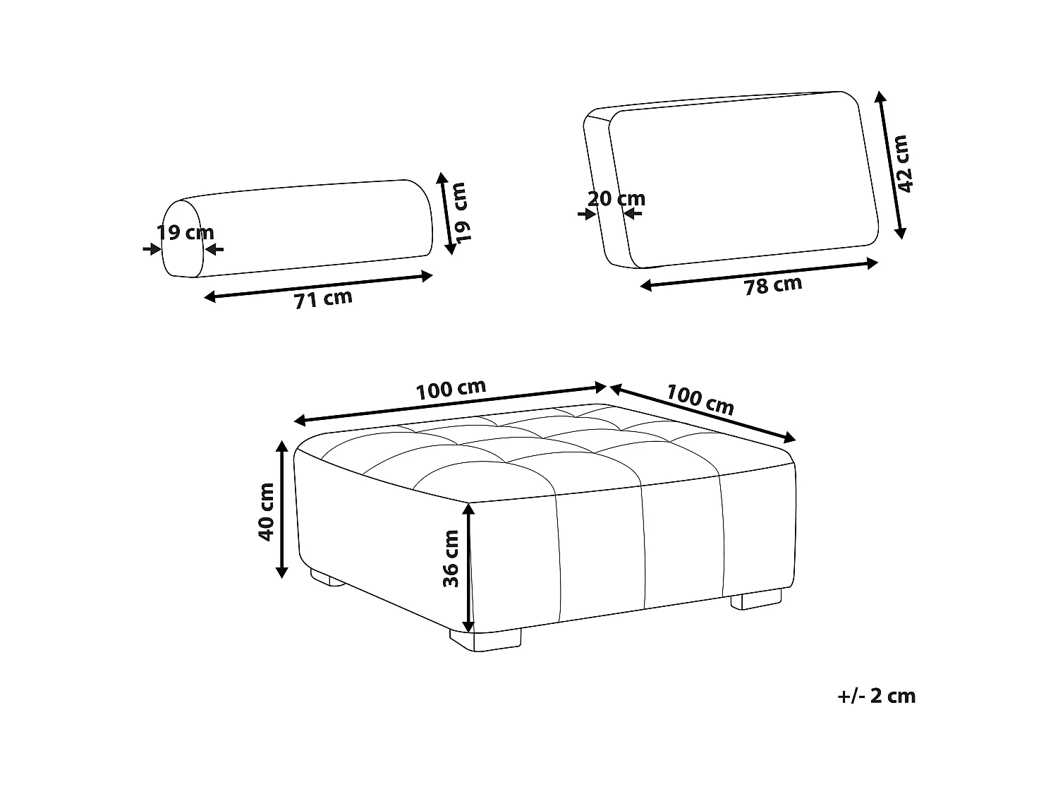 Sesselmodul TIBRO Stoff Rosa