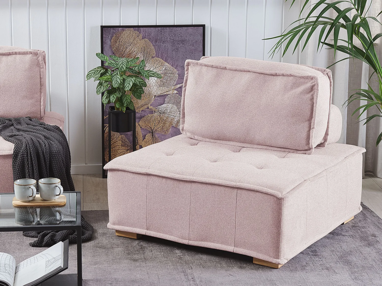 Module fauteuil TIBRO Tissu Rose