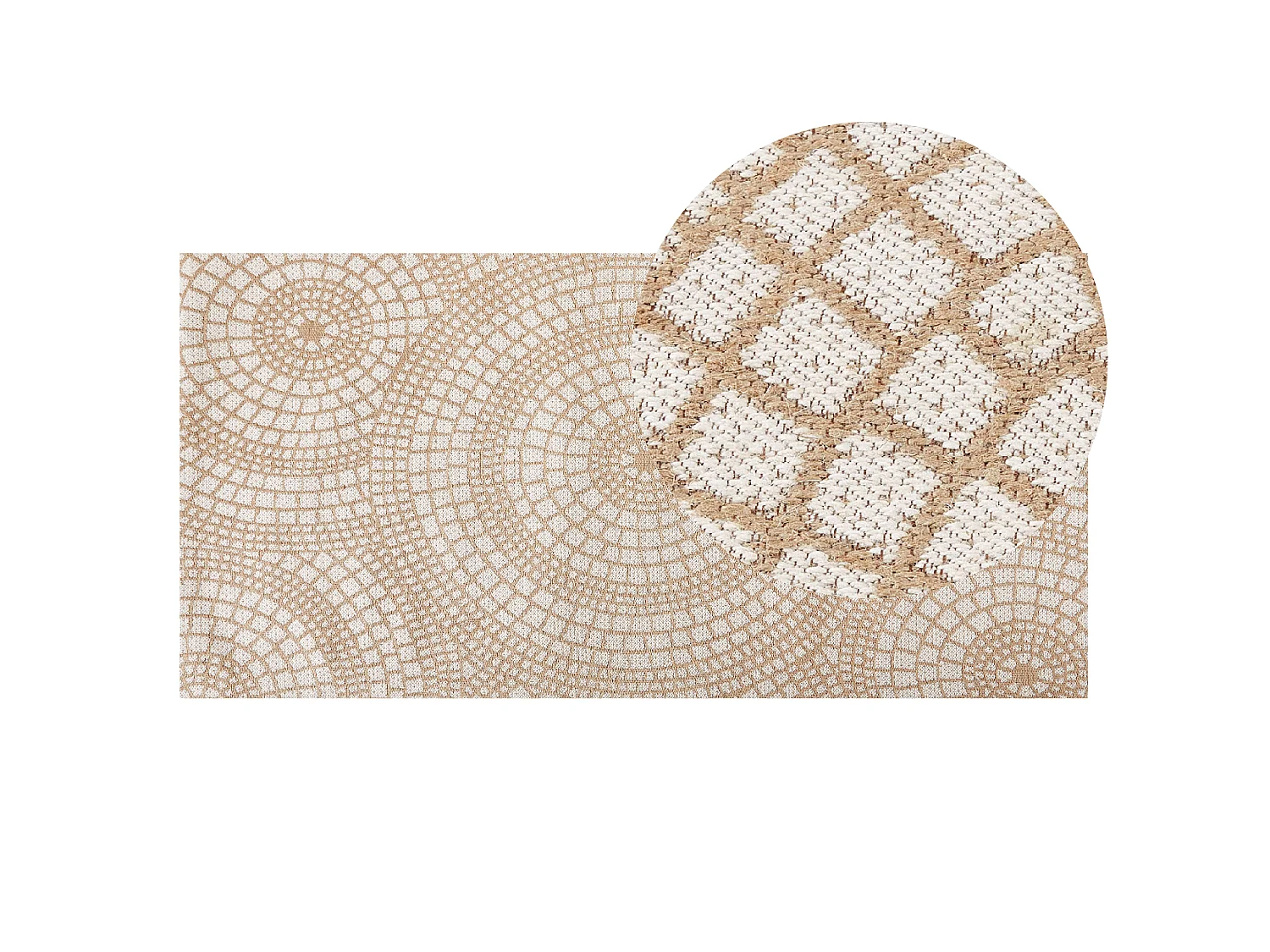 Tapete ARIBA 80 x 150 cm Juta Branco Creme