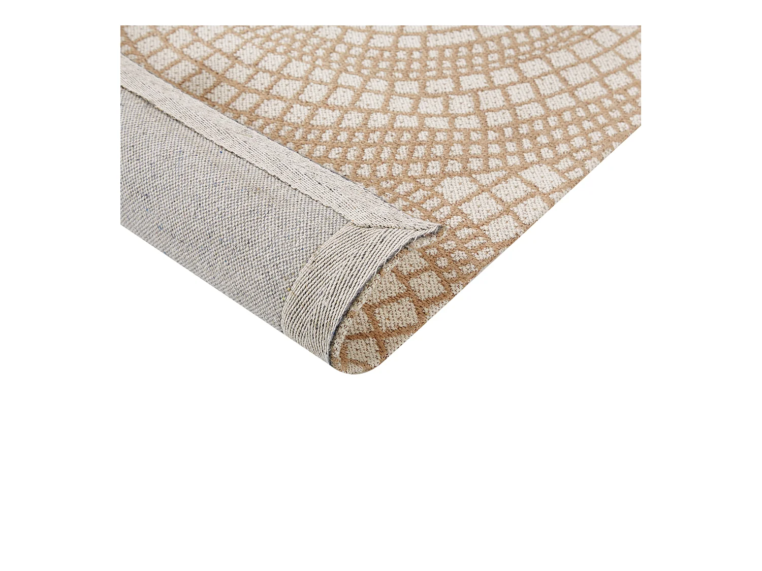 Tappeto iuta beige e bianco 160 x 230 cm ARIBA