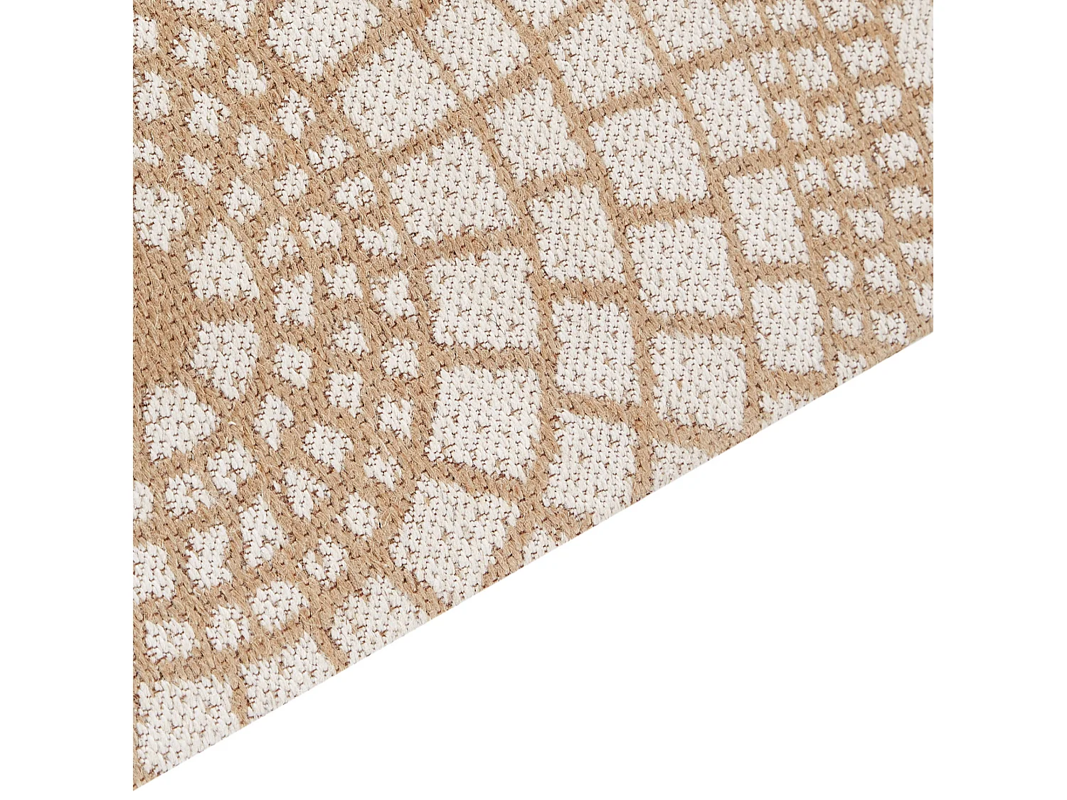 Tapis ARIBA 160 x 230 cm Jute Blanc Beige