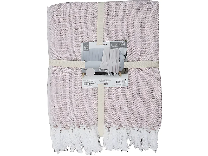 Plaid Jacquard "Nema" 125x150cm Rose