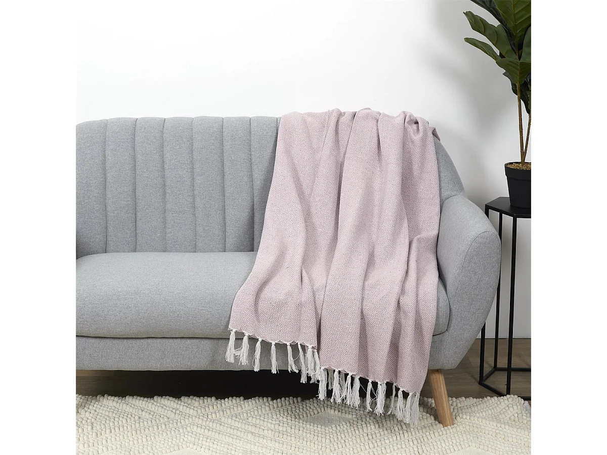 Plaid Jacquard "Nema" 125x150cm Rose