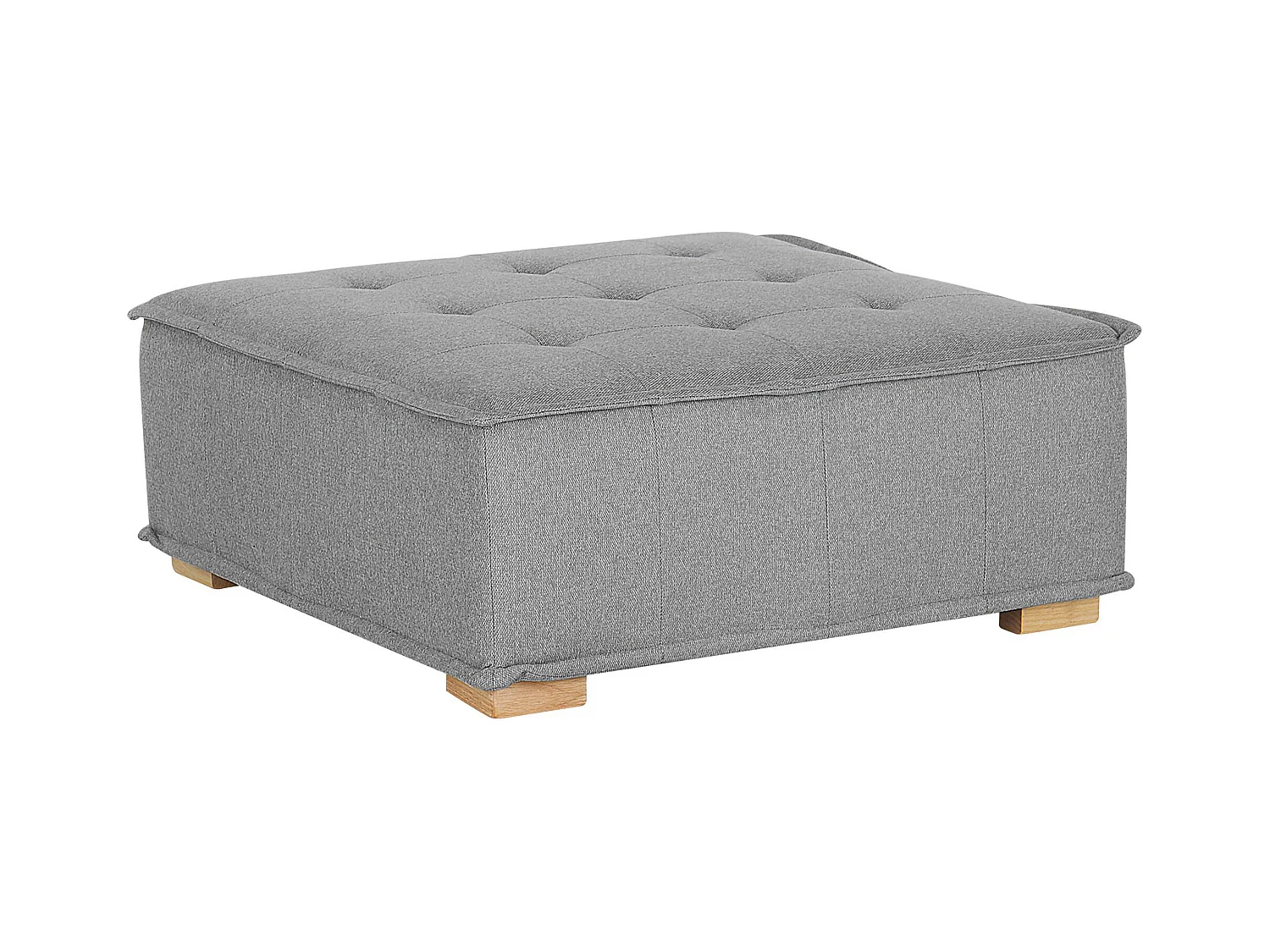 Mittelstück Grau Polyester Beine aus Gummibaumholz Tibro