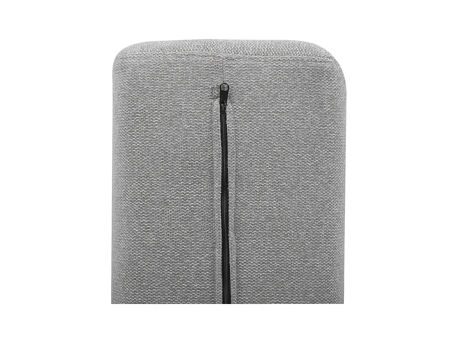 Mittelstück Grau Polyester Beine aus Gummibaumholz Tibro