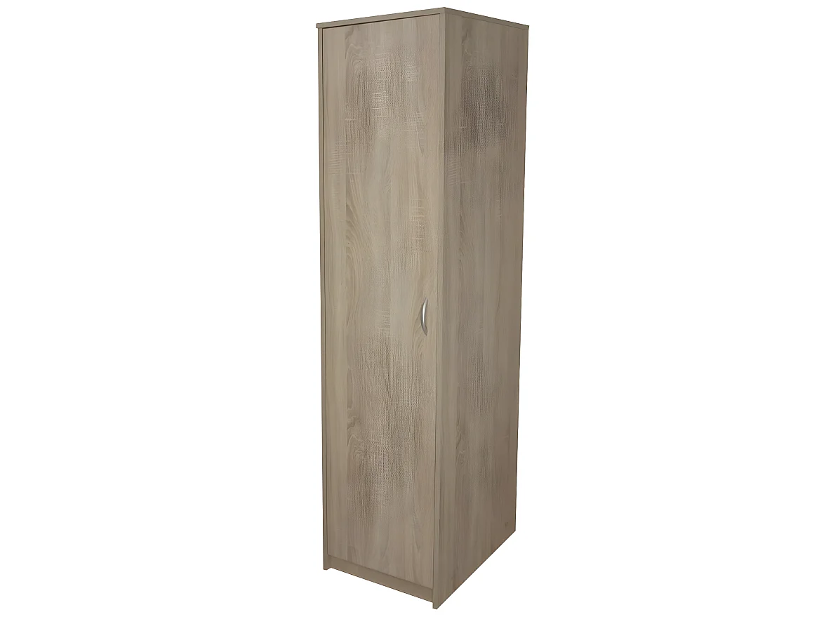 HARMONY - Armoire 1 porte -  2 étagères + tringle - 45x55x193 cm - Meuble de rangement