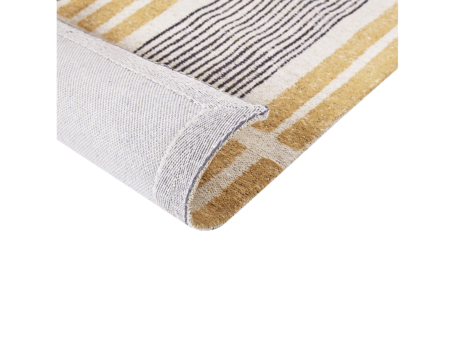 Vloerkleed katoen geel/zwart 80 x 150 cm KATRA