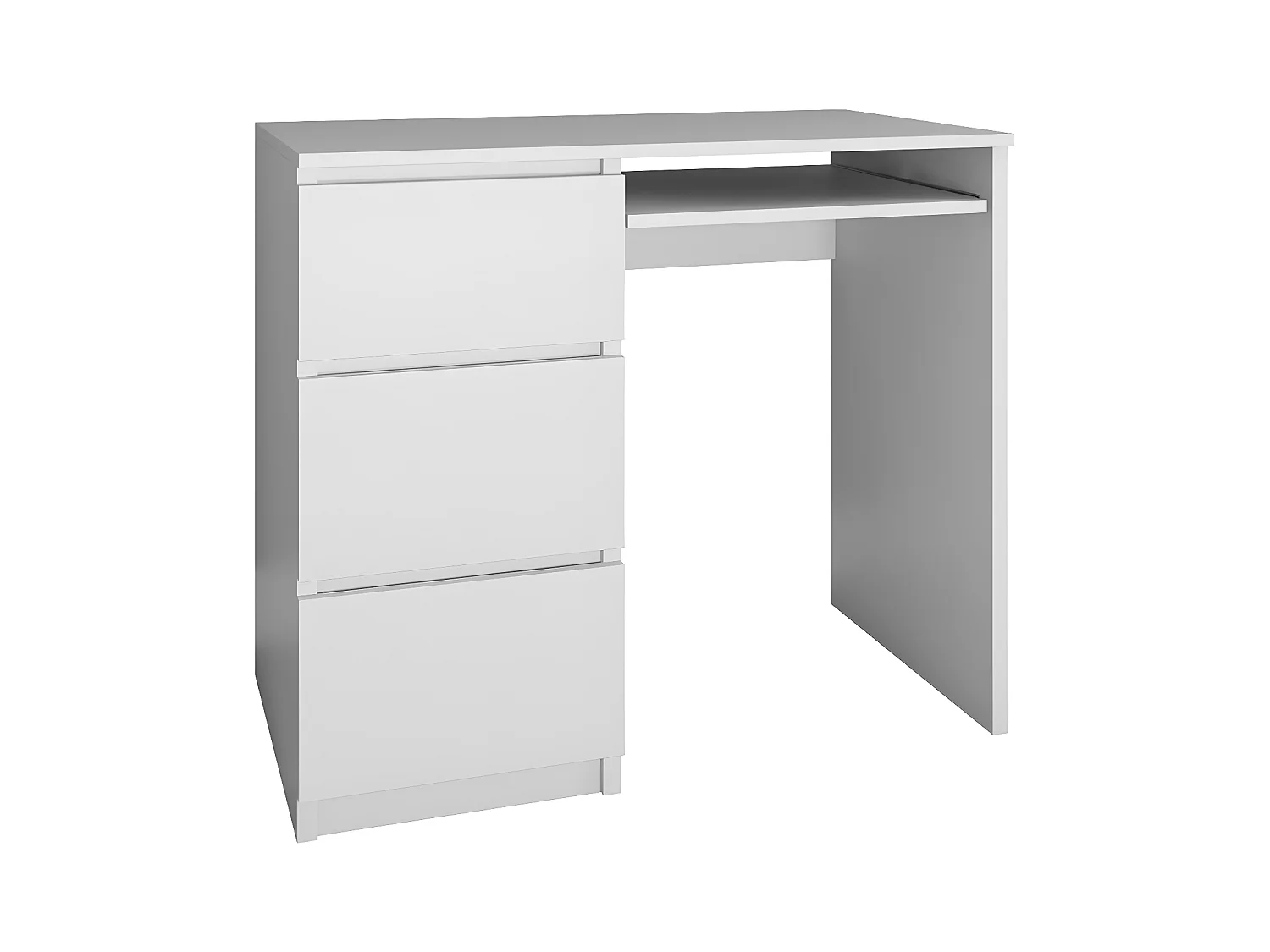 ILOA | Bureau informatique d'ordinateur style moderne 98x51x76 | Travail Gaming | 3 tiroirs + Support clavier | Mobilier bureau