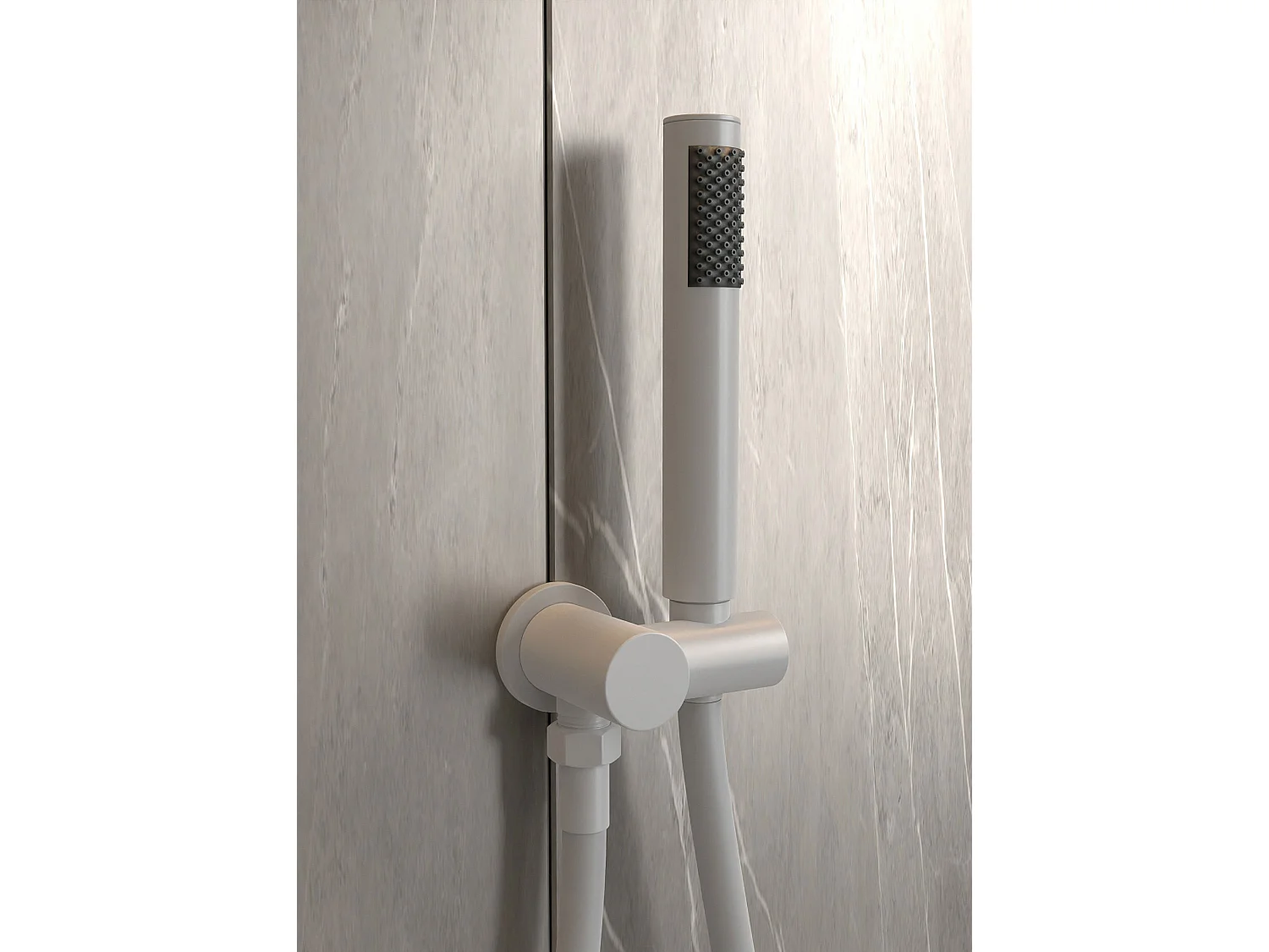 Composition mitigeur de douche encastrée Blanc - Corbeau