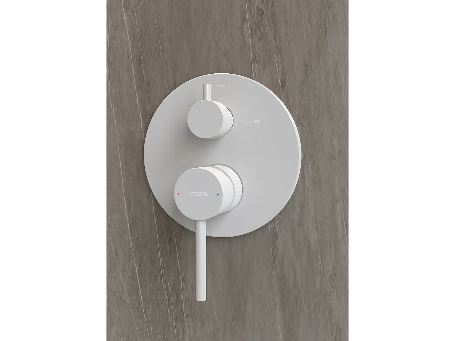 Composition mitigeur de douche encastrée Blanc - Corbeau