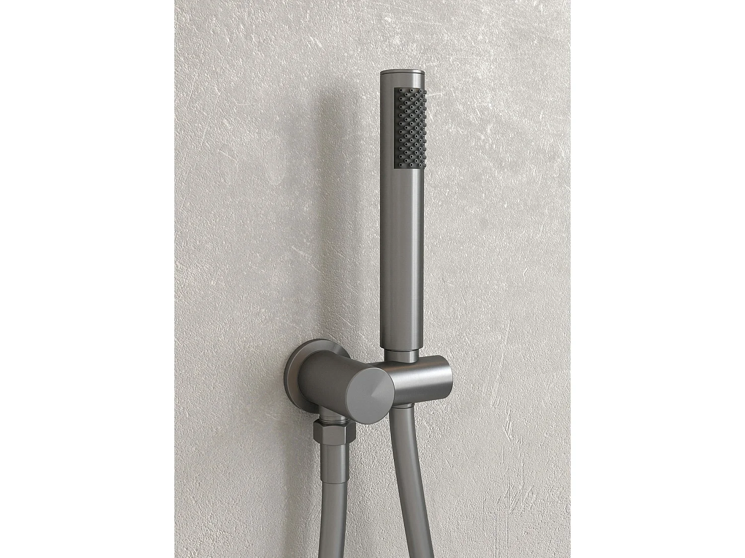 Composition mitigeur de douche encastrée Gun métal - Corbeau