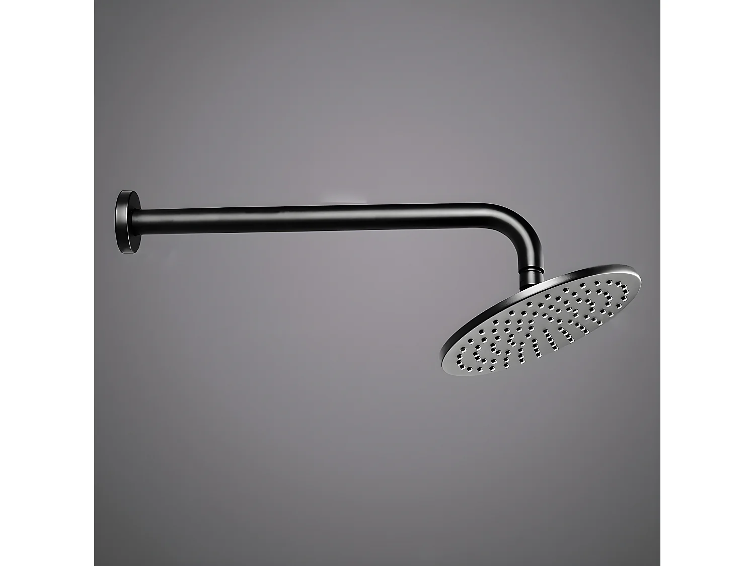 Ensemble de douche avec douchette finition noir valve standard support mural 300 mm - Corbeau