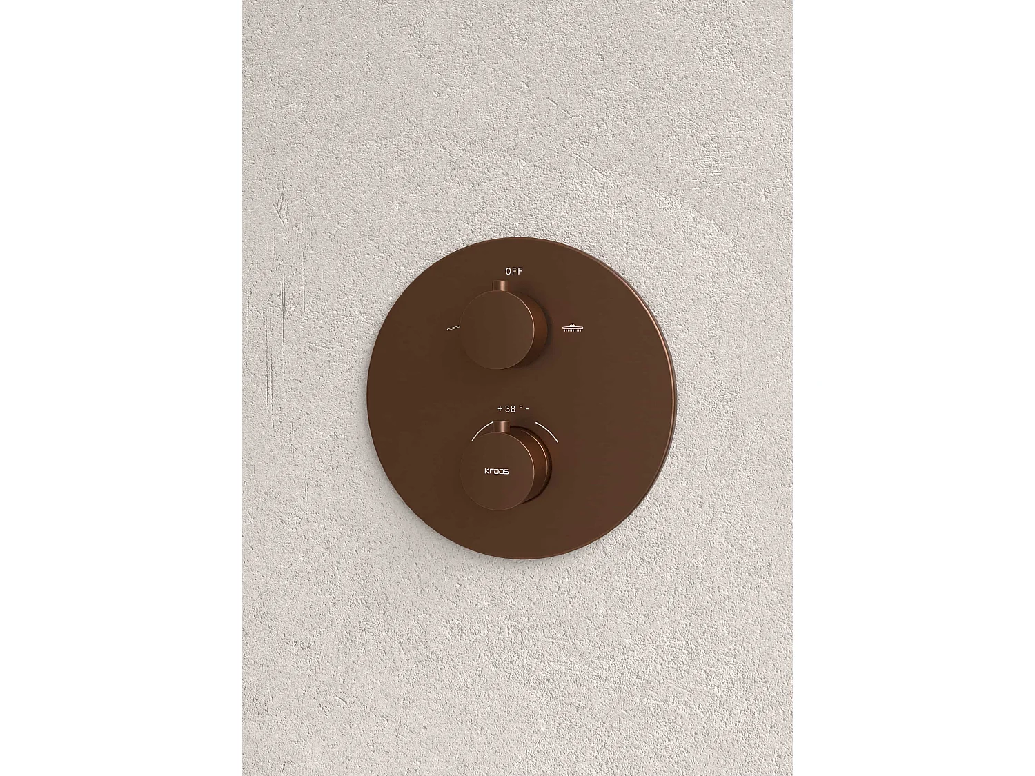Pack douche thermostatique Or rose brossé - Corbeau