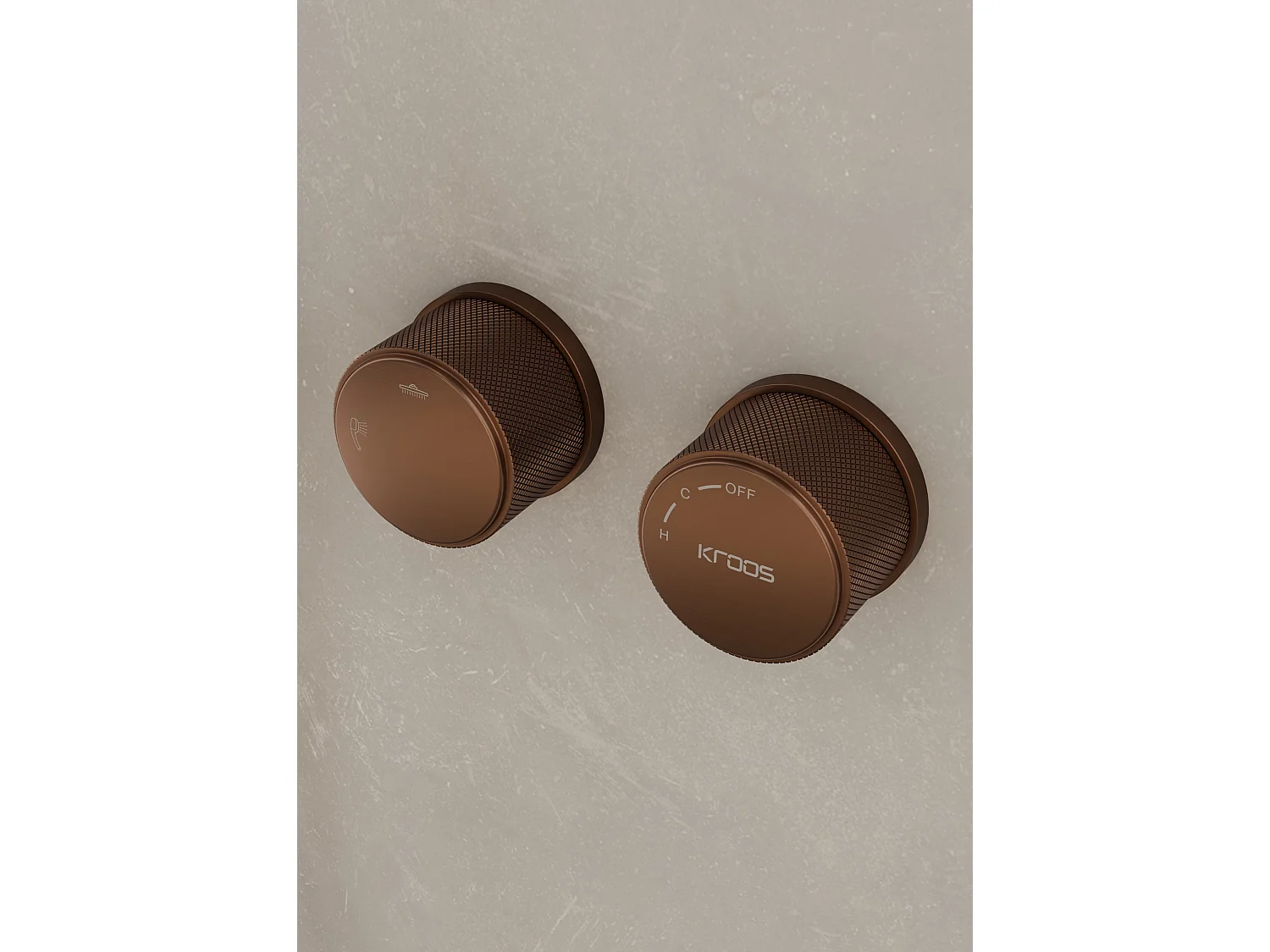 Pack douche encastré Or rose brossé - Leros
