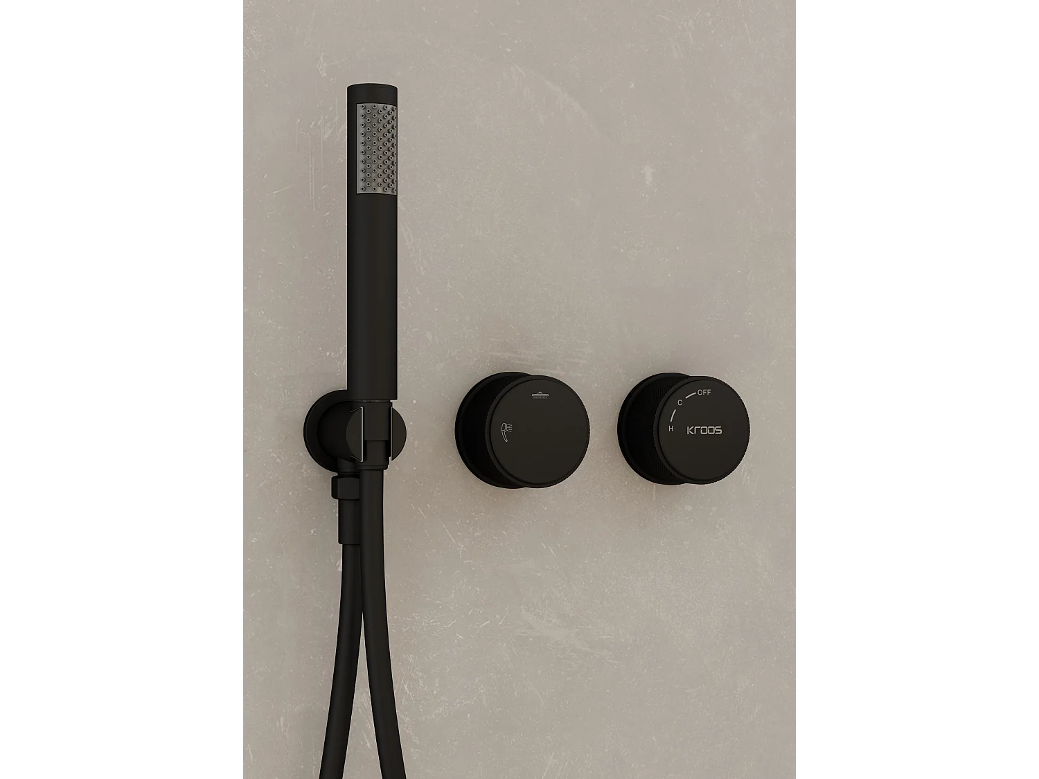 Pack douche encastré Noir - Leros