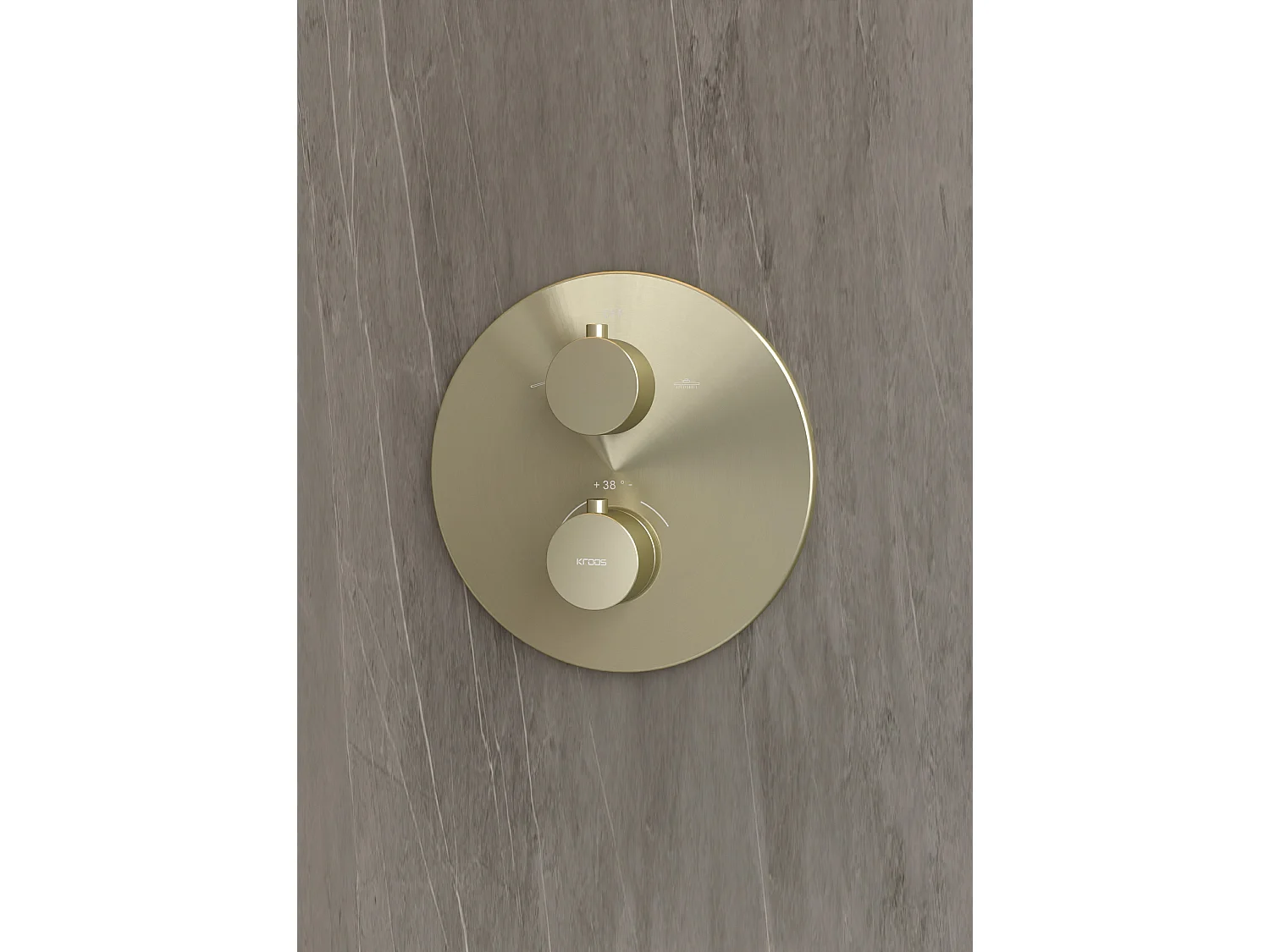 Pack douche thermostatique Doré brossé - Corbeau