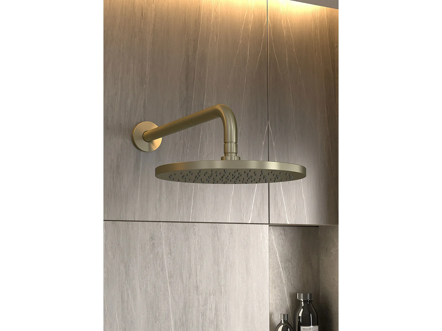 Pack douche thermostatique Doré brossé - Corbeau