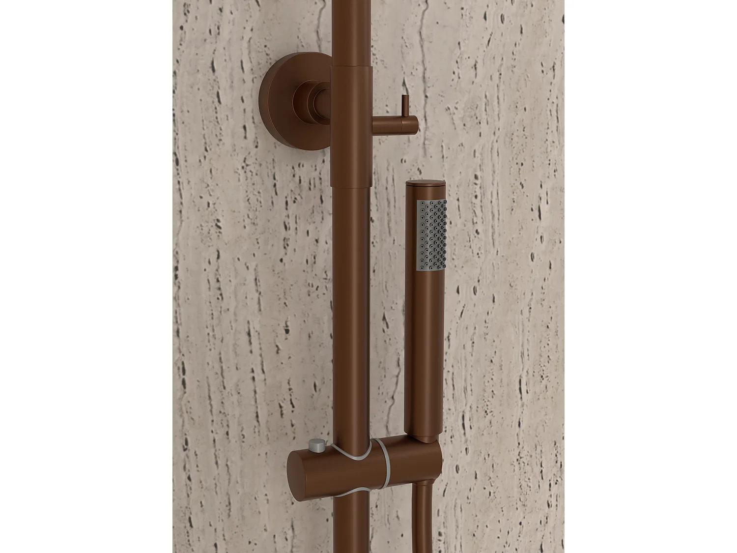 Colonne de douche et bain thermostatique Or rose brossé - Corbeau