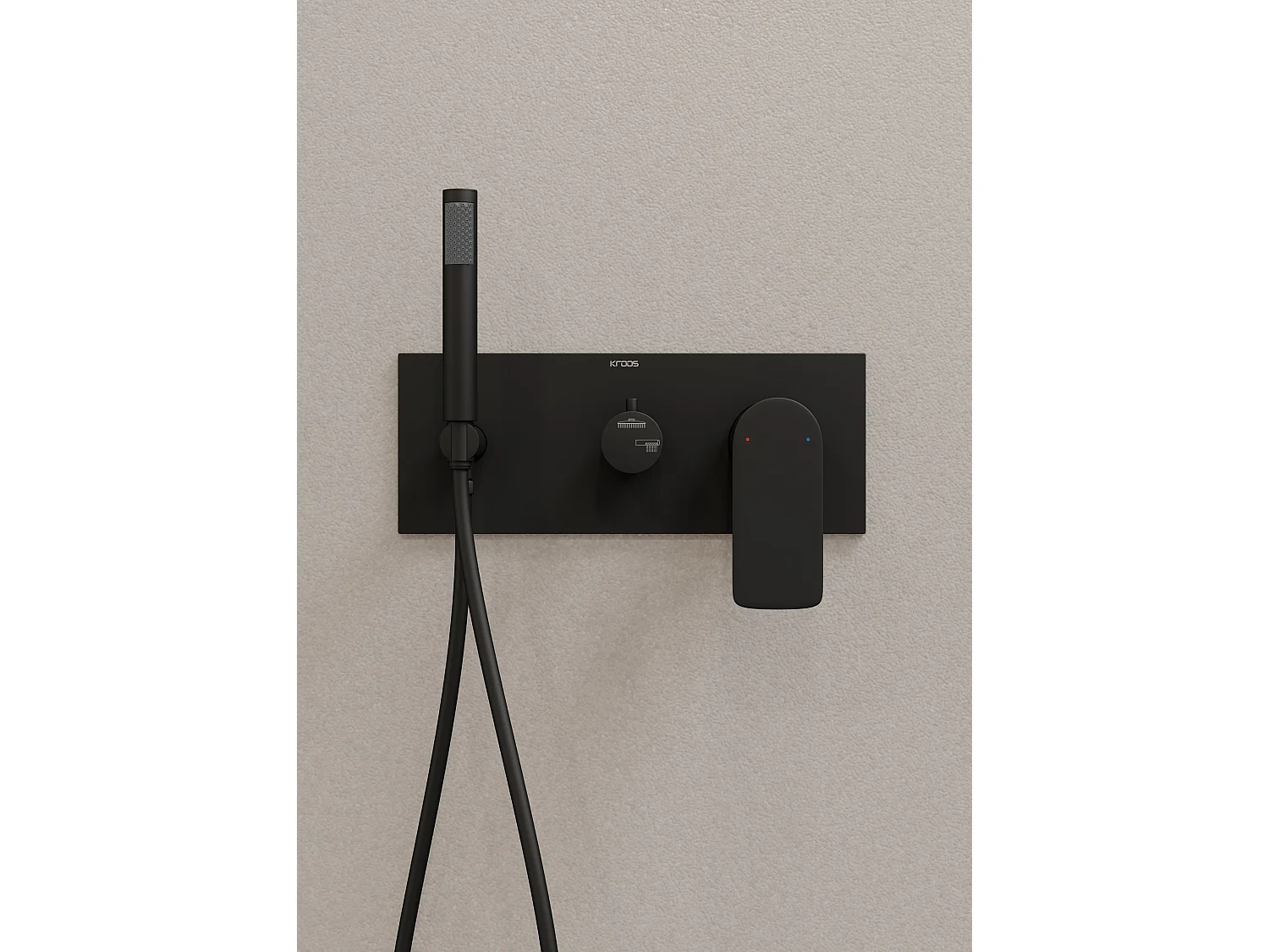 Composition mitigeur de douche Noir - Nunki