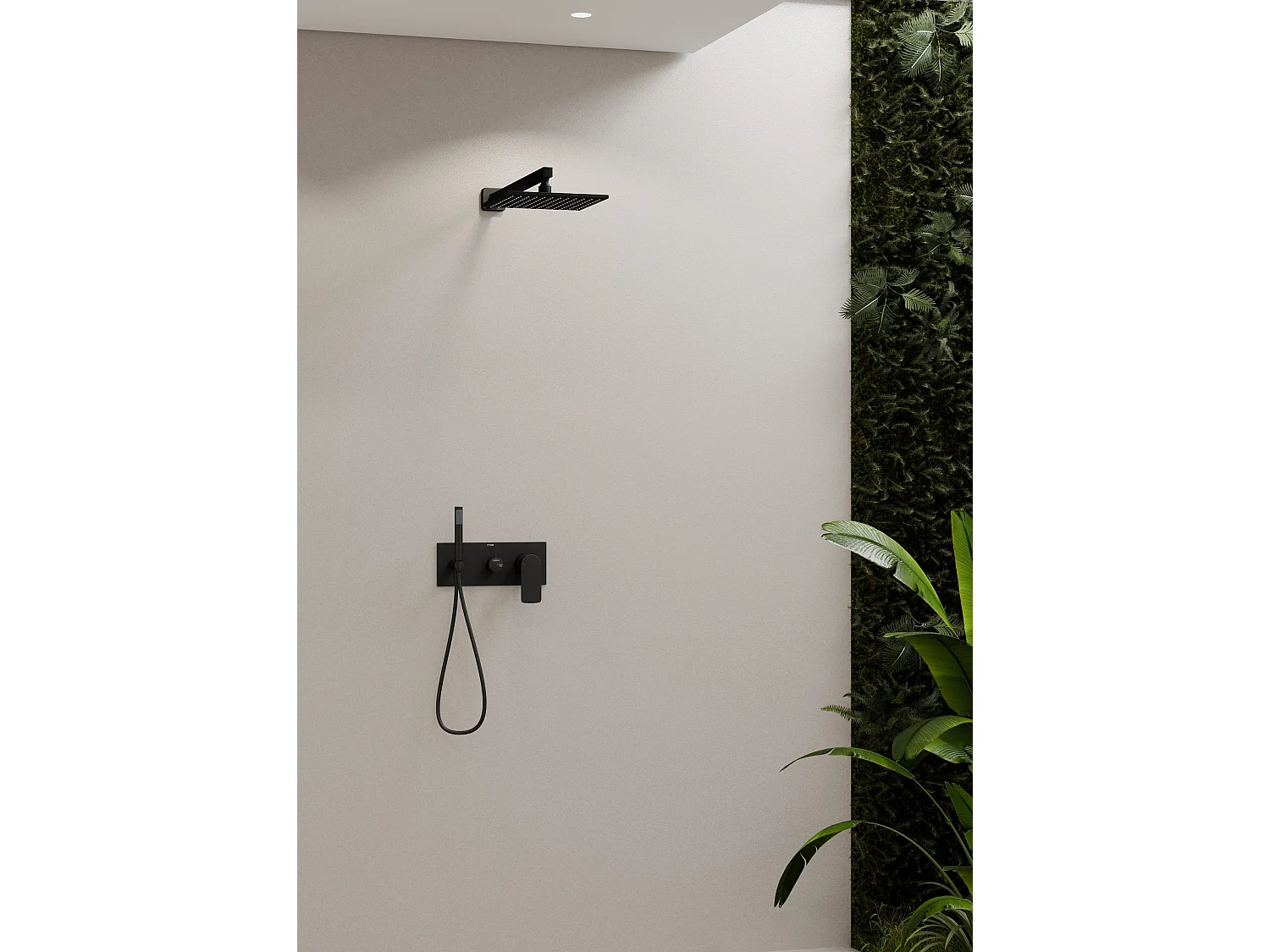 Composition mitigeur de douche Noir - Nunki