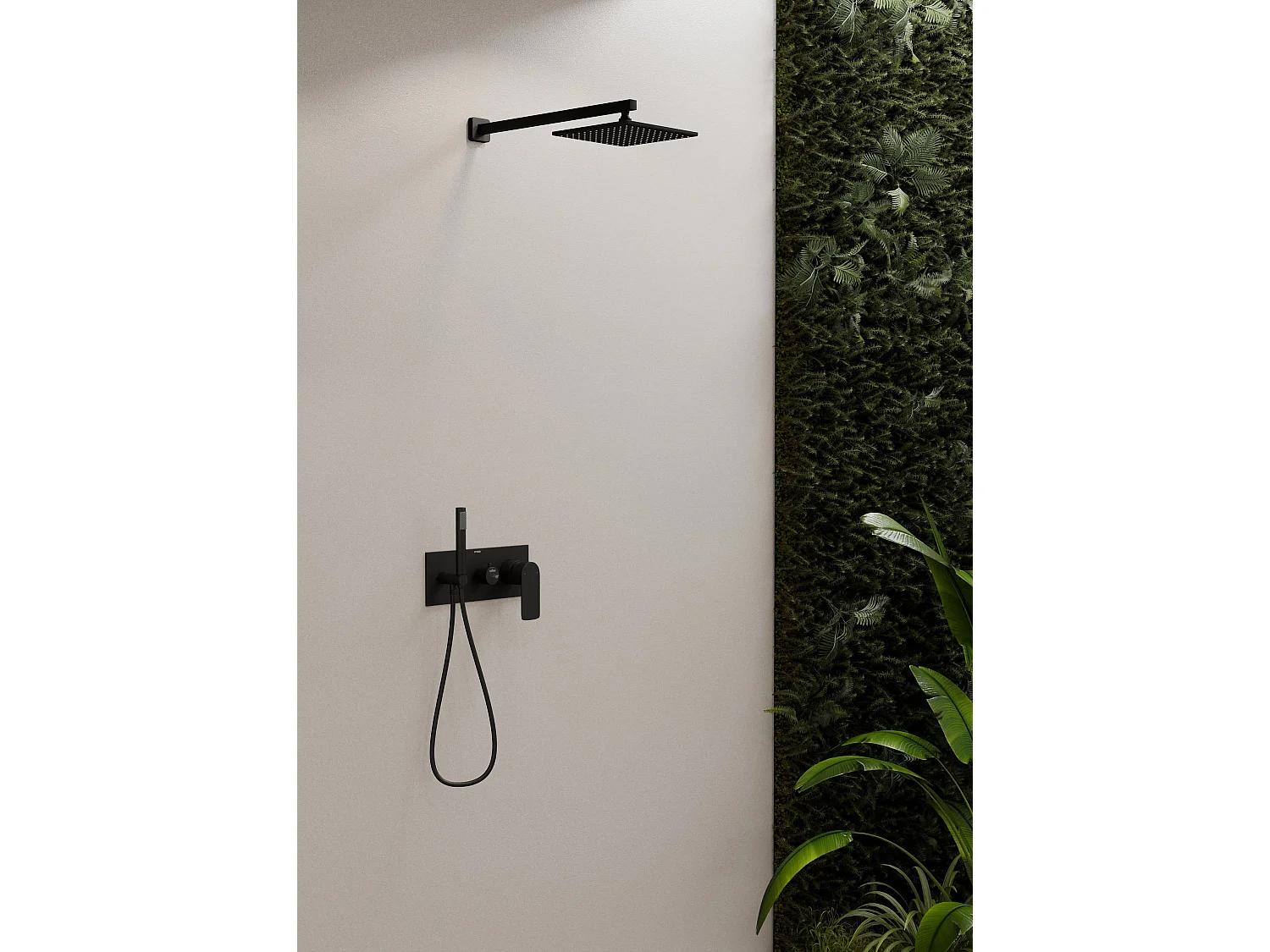 Composition mitigeur de douche Noir - Nunki