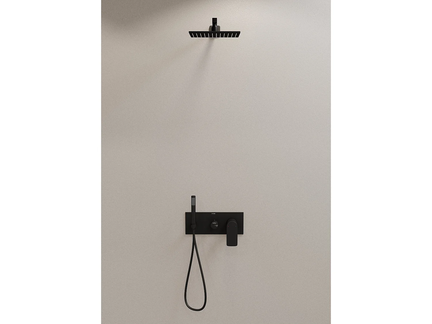 Composition mitigeur de douche Noir - Nunki