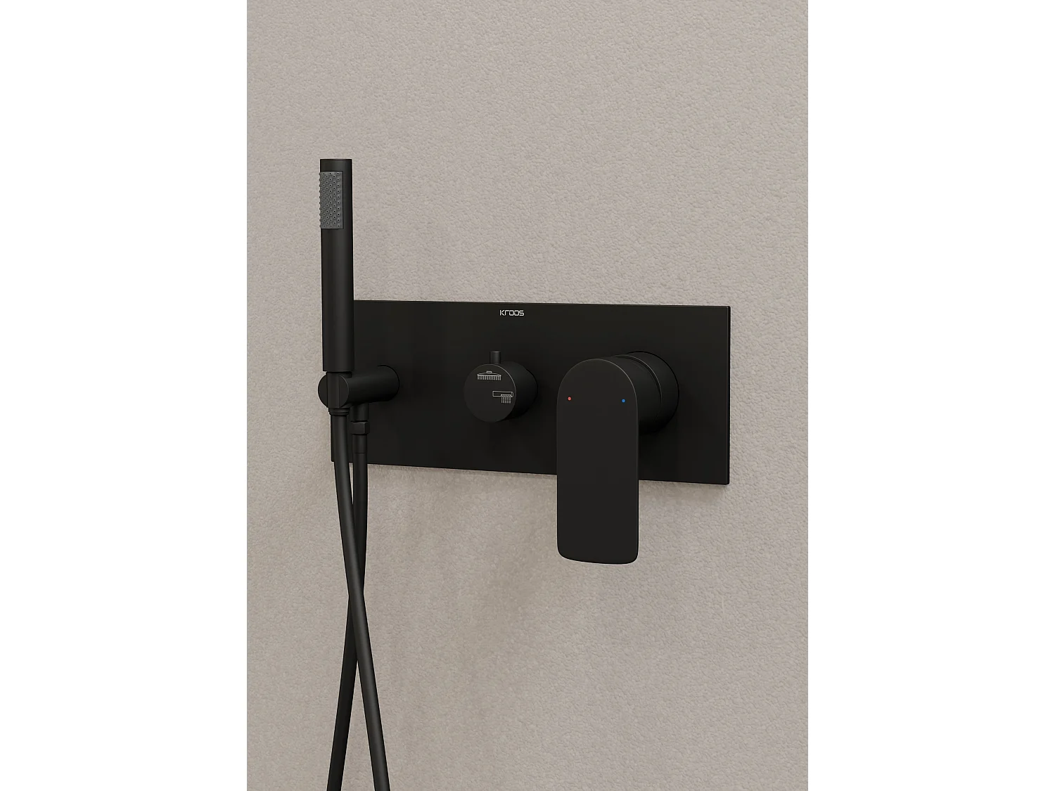 Composition mitigeur de douche Noir - Nunki